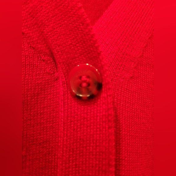 🍀❤️NWT-Eliza J-Red Sweater Knit Button Front Flared Dress-XL-Nordstrom - Picture 5 of 7